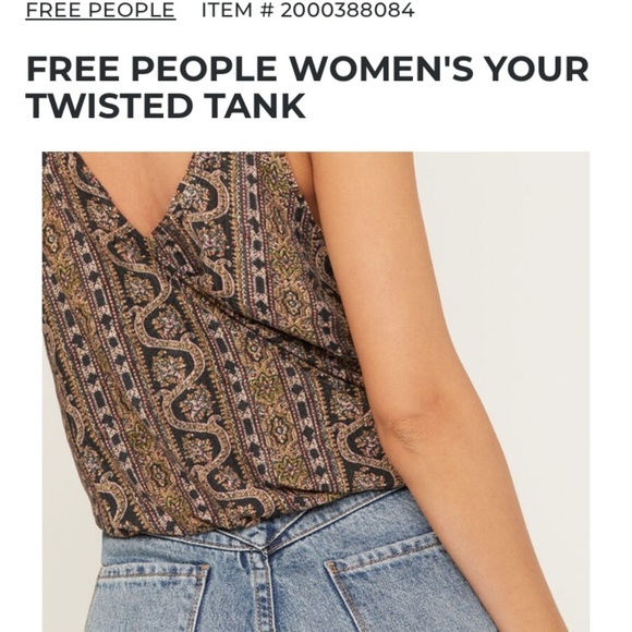 We the Free Women's Your Twisted Crop Tank Multicolor Brown Black Top New medium - Picture 11 of 14